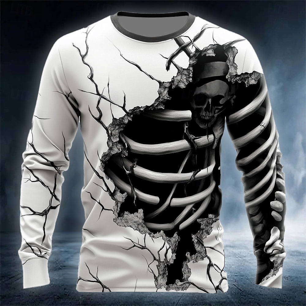 Street Fashion Y2K - Funny 3D Skull Print Men's T-shirt