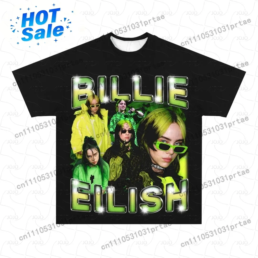 Billie Eilish Retro Pattern T- - Street Fashion Men 2025 ulasan dan harga