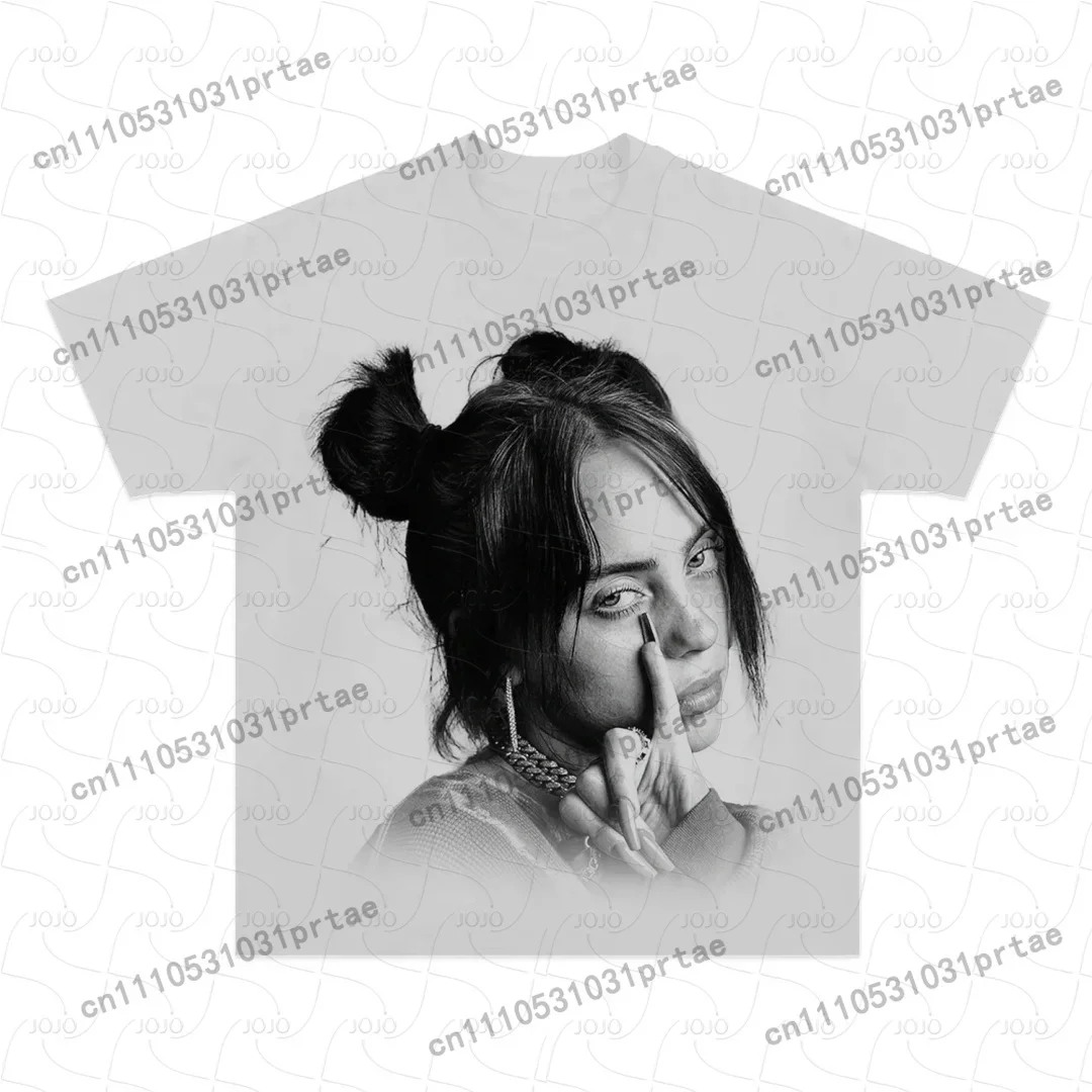 Billie Eilish Retro Pattern T- - Street Fashion Men 2025 ulasan dan harga