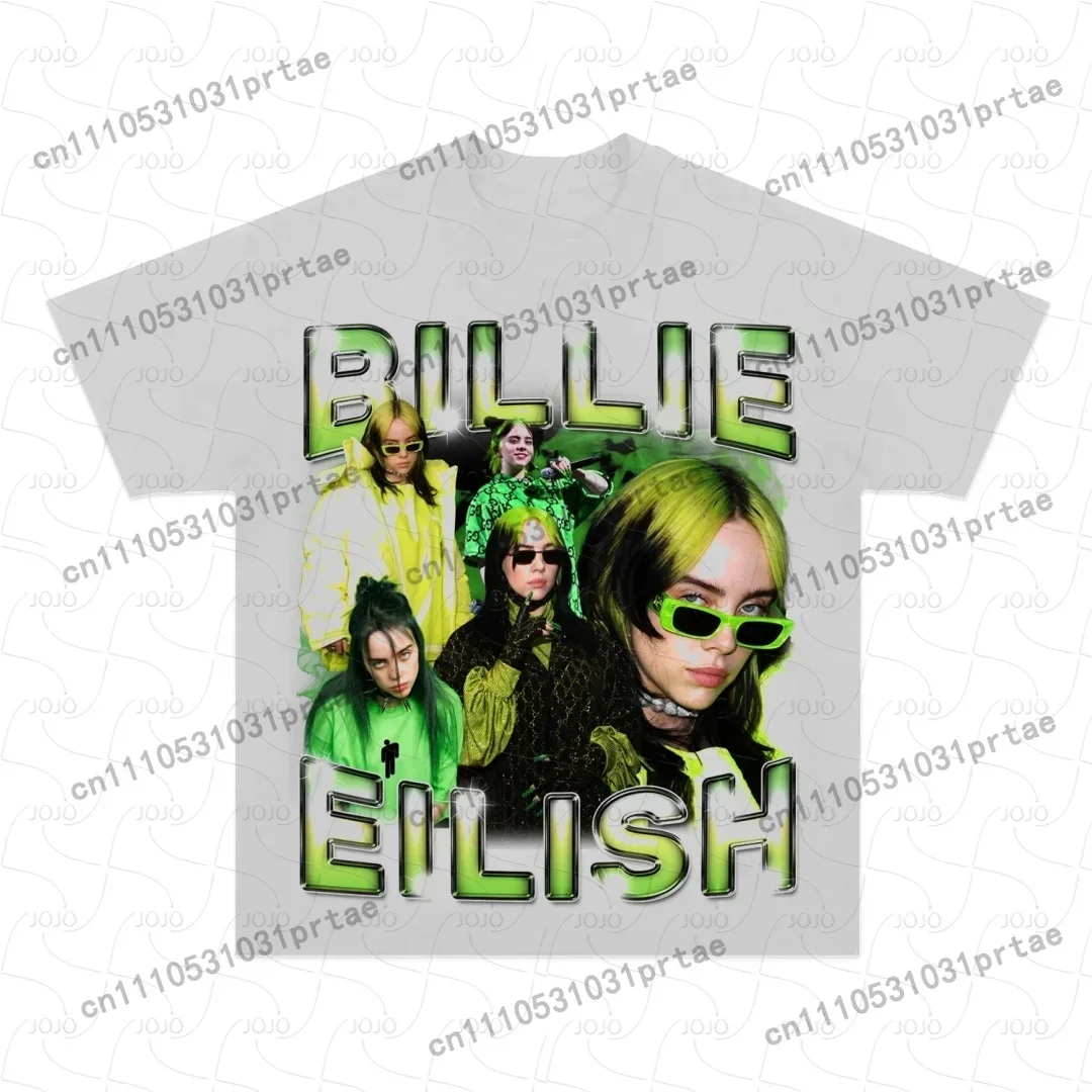 Billie Eilish Retro Pattern T- - Street Fashion Men 2025 ulasan dan harga