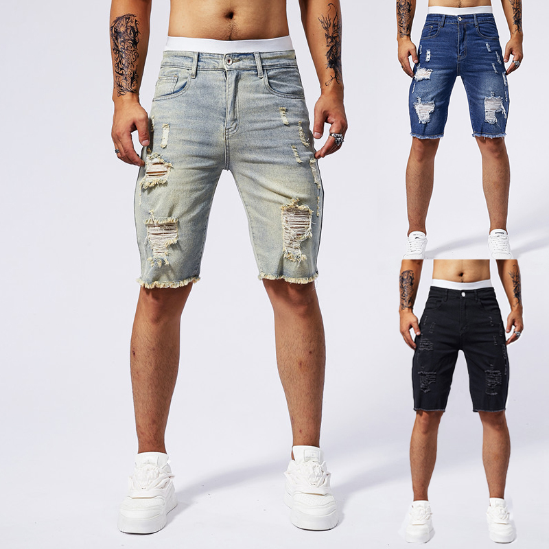 2025 Summer New Men's Ripped D - Street Fashion Men 2025 ulasan dan harga