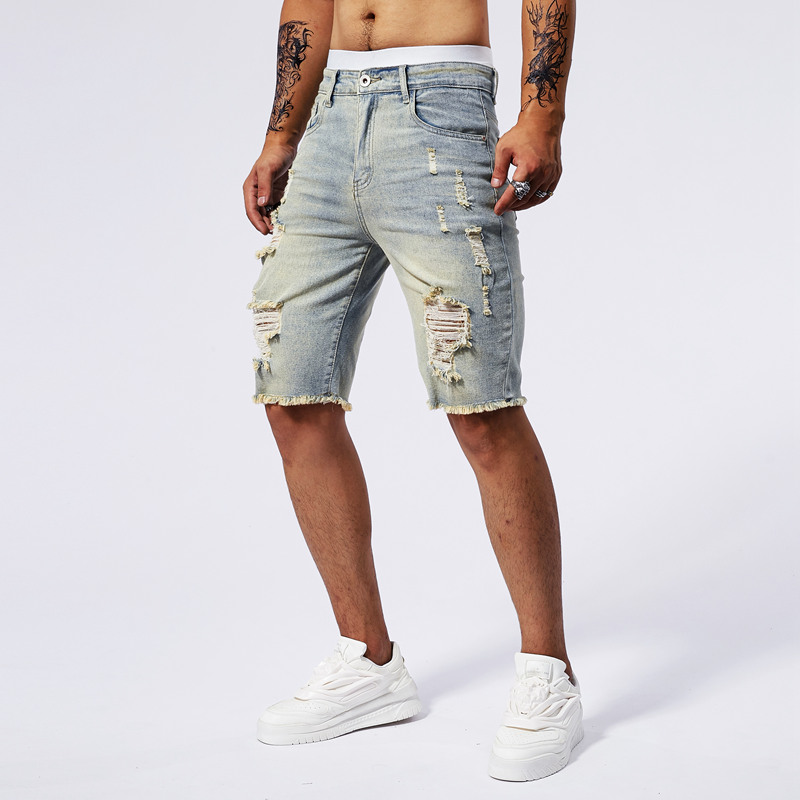 2025 Summer New Men's Ripped D - Street Fashion Men 2025 ulasan dan harga
