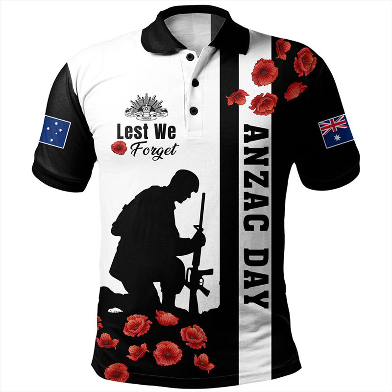Lest We Forget Anzac Day Polo  - Street Fashion Men 2025 ulasan dan harga