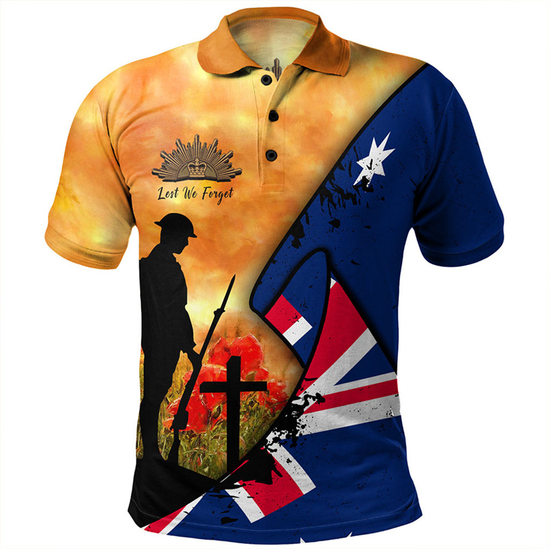Lest We Forget Anzac Day Polo  - Street Fashion Men 2025 ulasan dan harga