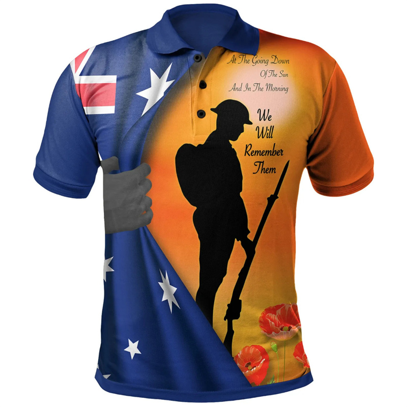 Lest We Forget Anzac Day Polo  - Street Fashion Men 2025 ulasan dan harga