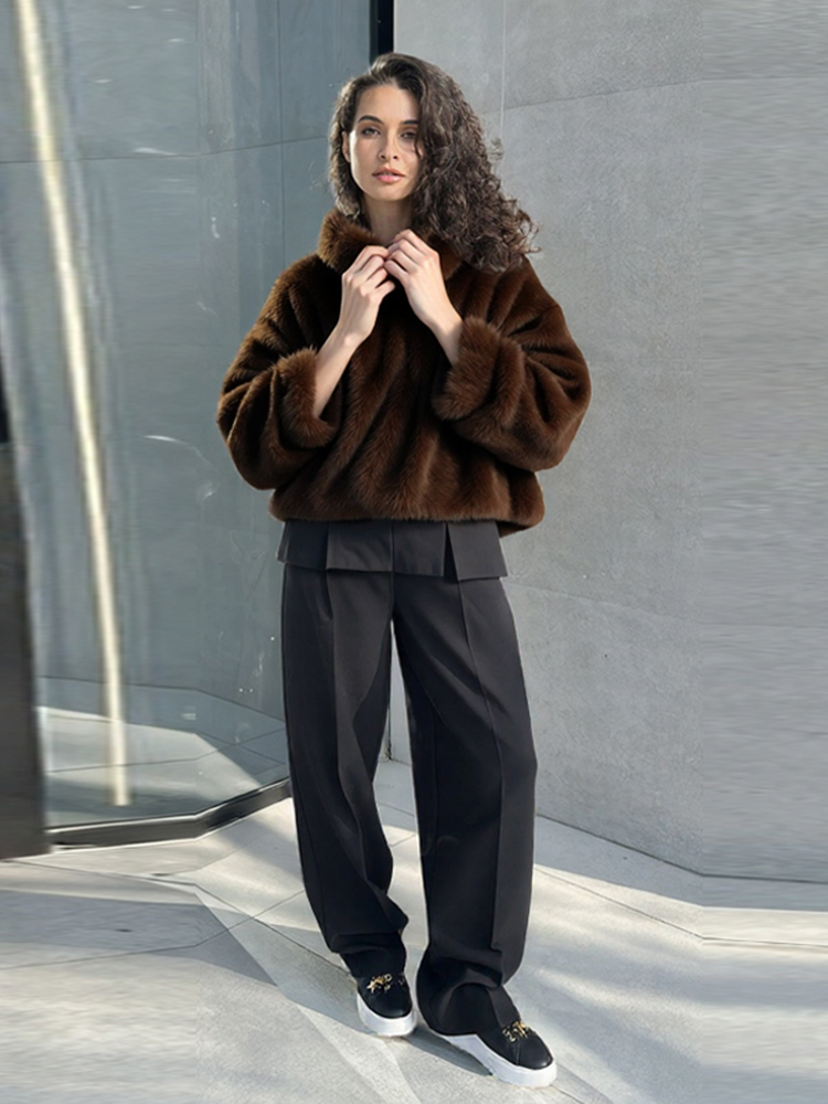 Fashion Women's Brown Hooded F - Street Fashion Men 2025 ulasan dan harga