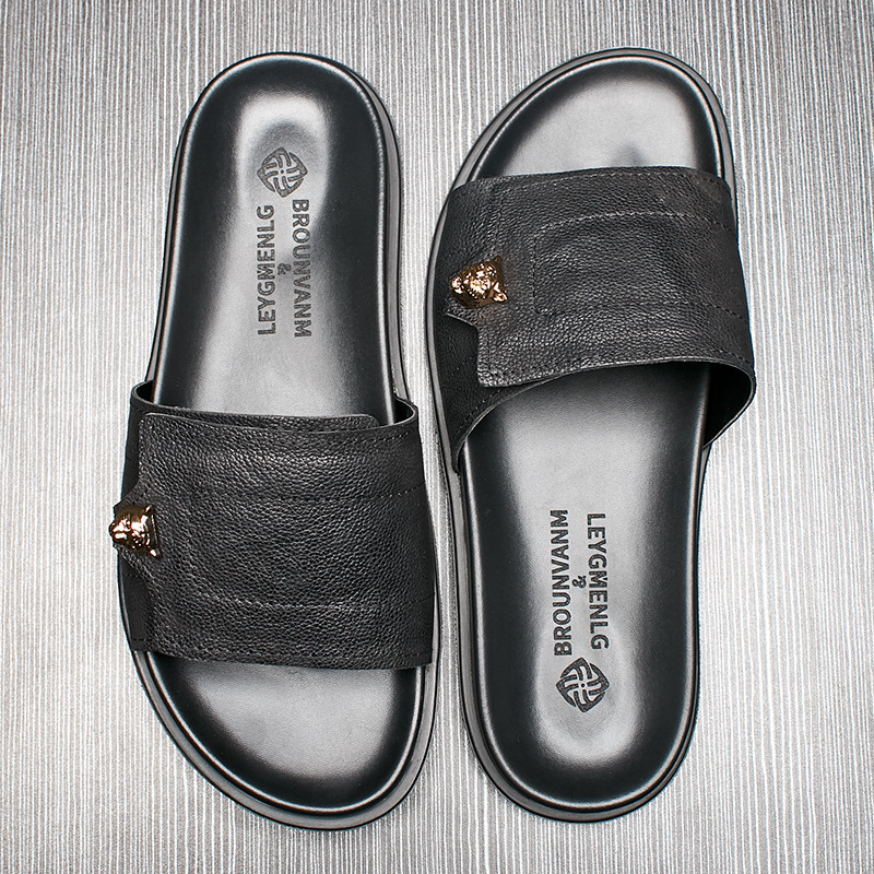 2025 New Genuine Leather Slipp - Street Fashion Men 2025 ulasan dan harga