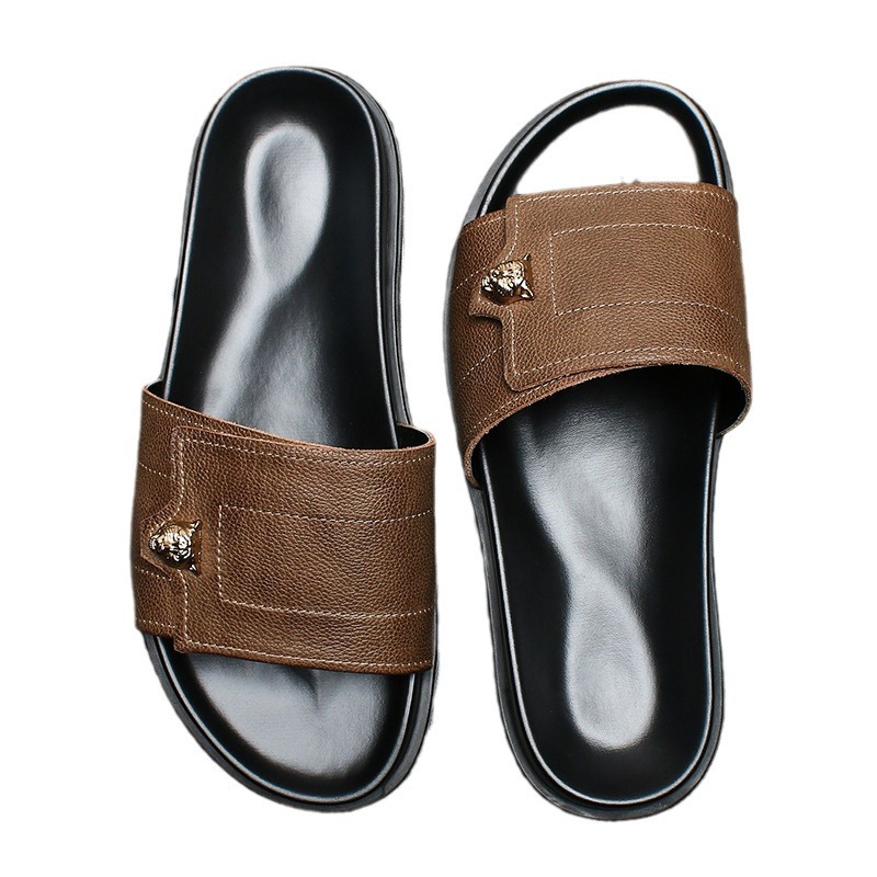 2025 New Genuine Leather Slipp - Street Fashion Men 2025 ulasan dan harga