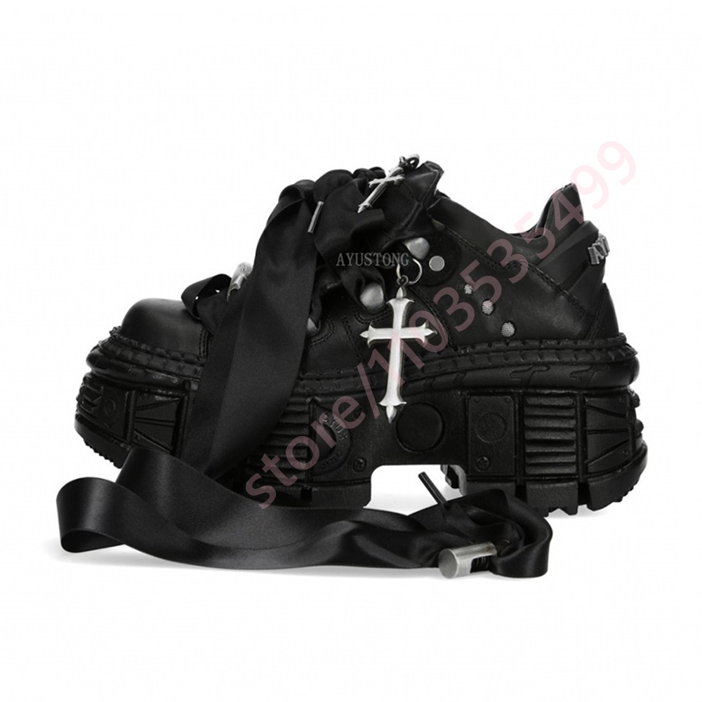 Chunky Punk Metal Rivet Ankle  - Street Fashion Y2K ulasan dan harga