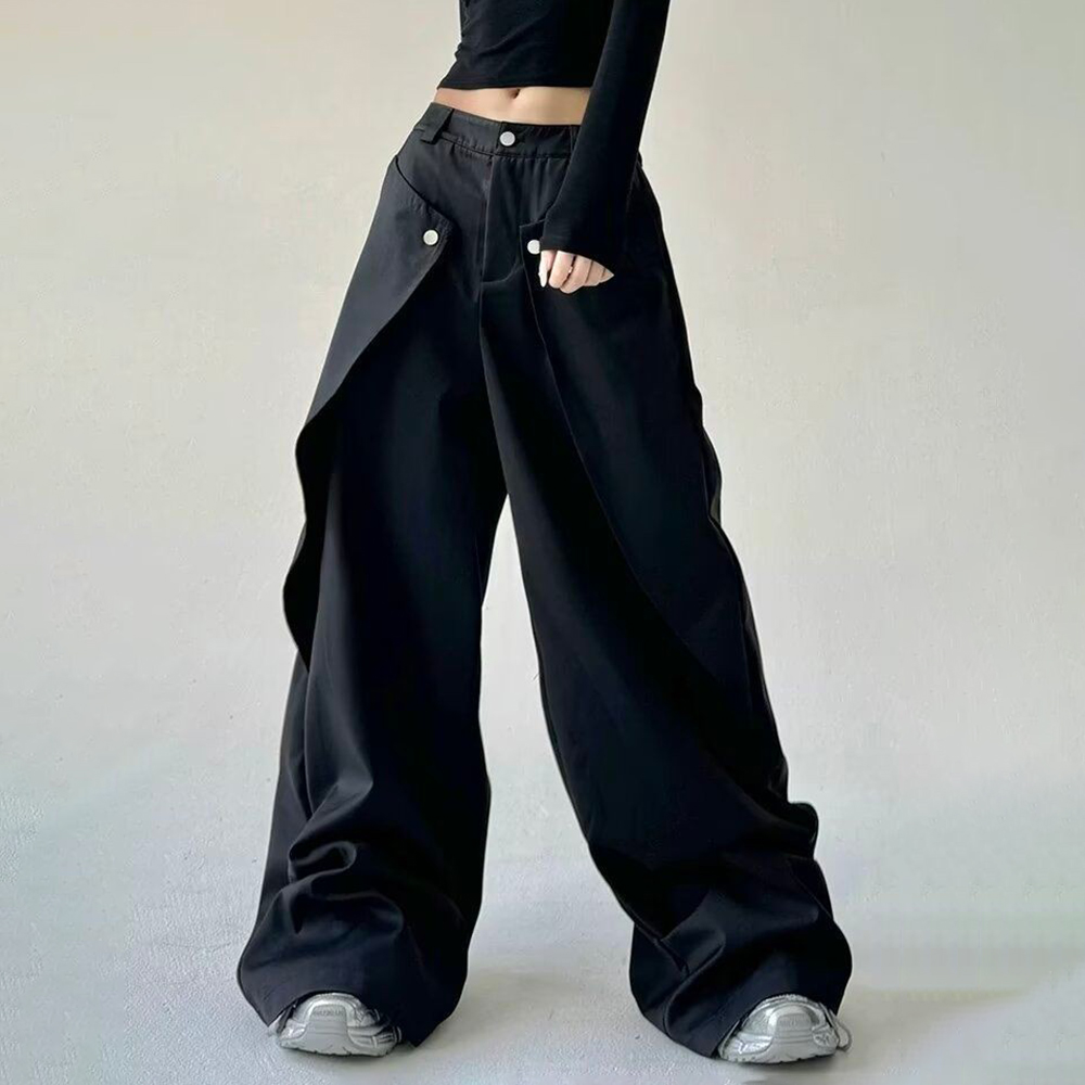 Mens Trousers Stitching Double - Street Fashion Men 2025 ulasan dan harga