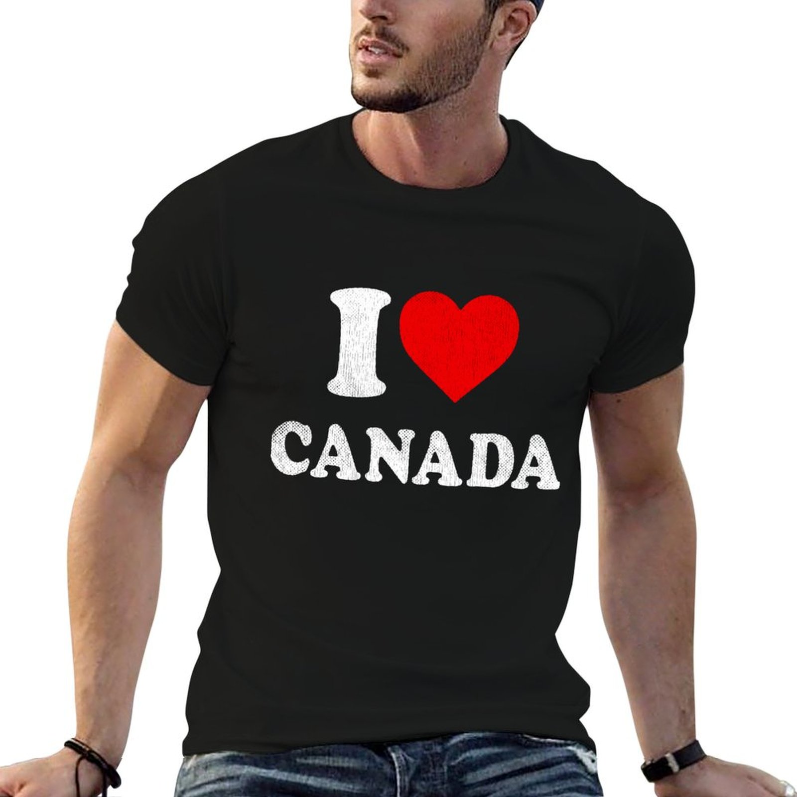 I Love Canada Tshirt Souvenir  - Street Fashion Canada ulasan dan harga