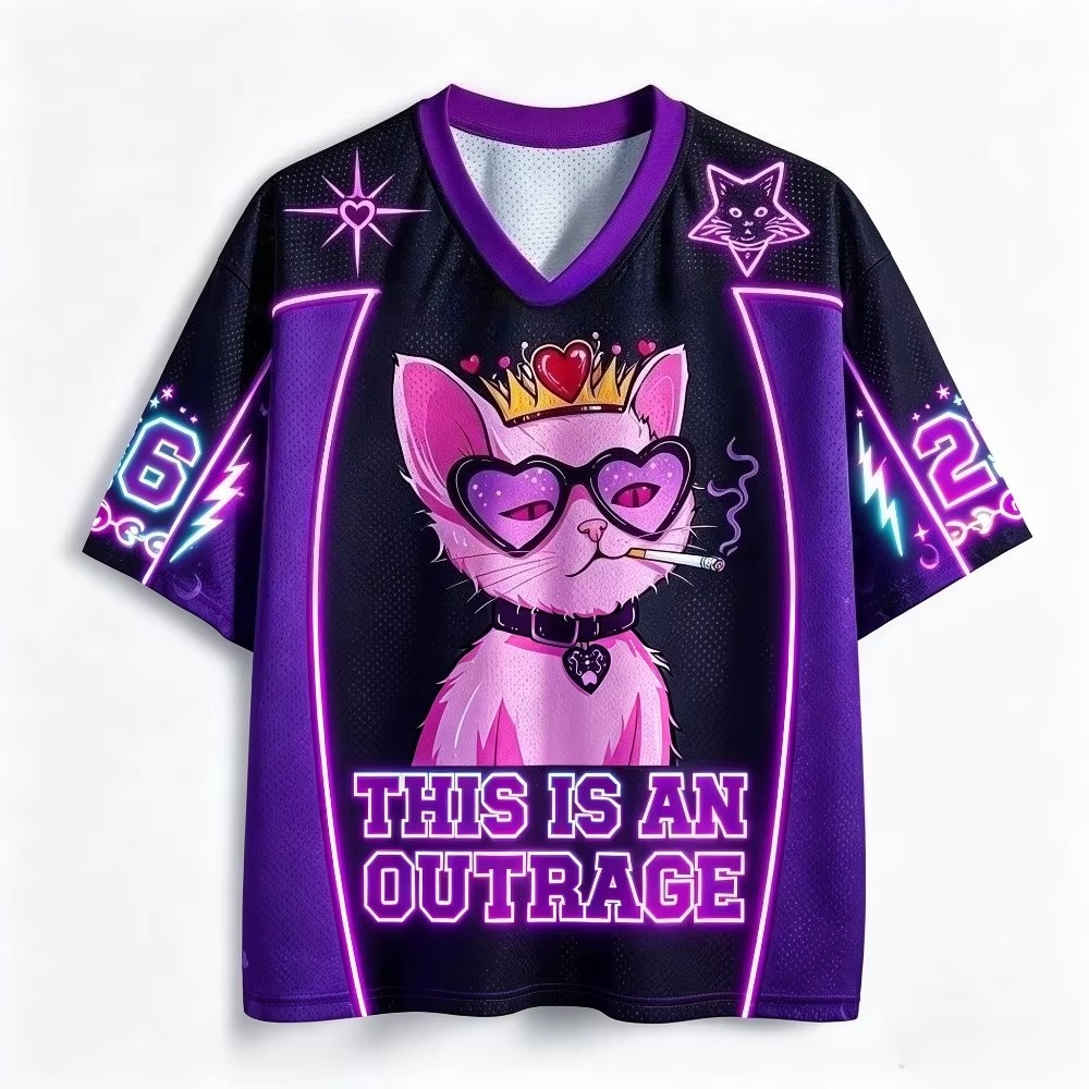 Queen Cat Pattern 3D Printed M - Queen Street Fashion ulasan dan harga