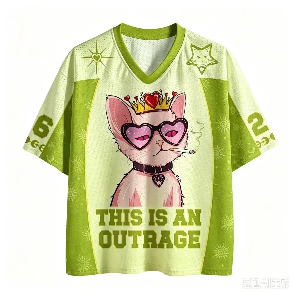 Queen Cat Pattern 3D Printed M - Queen Street Fashion ulasan dan harga