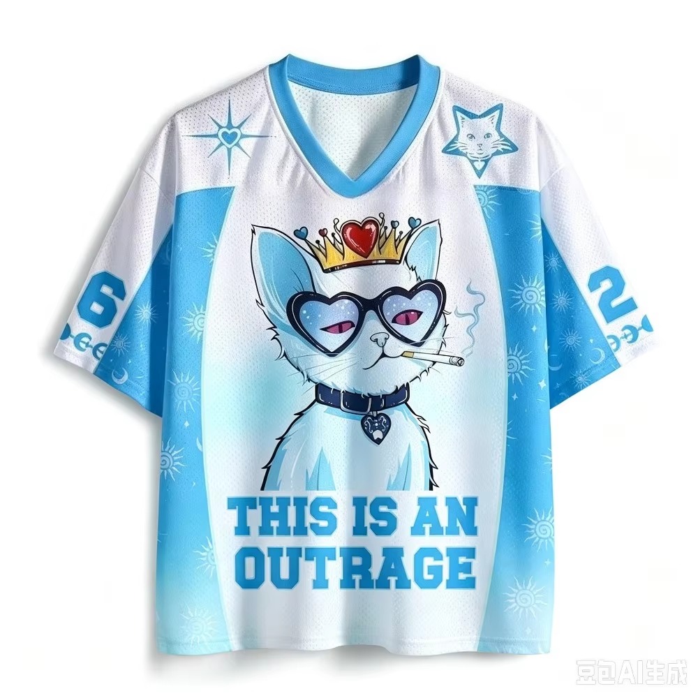 Queen Cat Pattern 3D Printed M - Queen Street Fashion ulasan dan harga